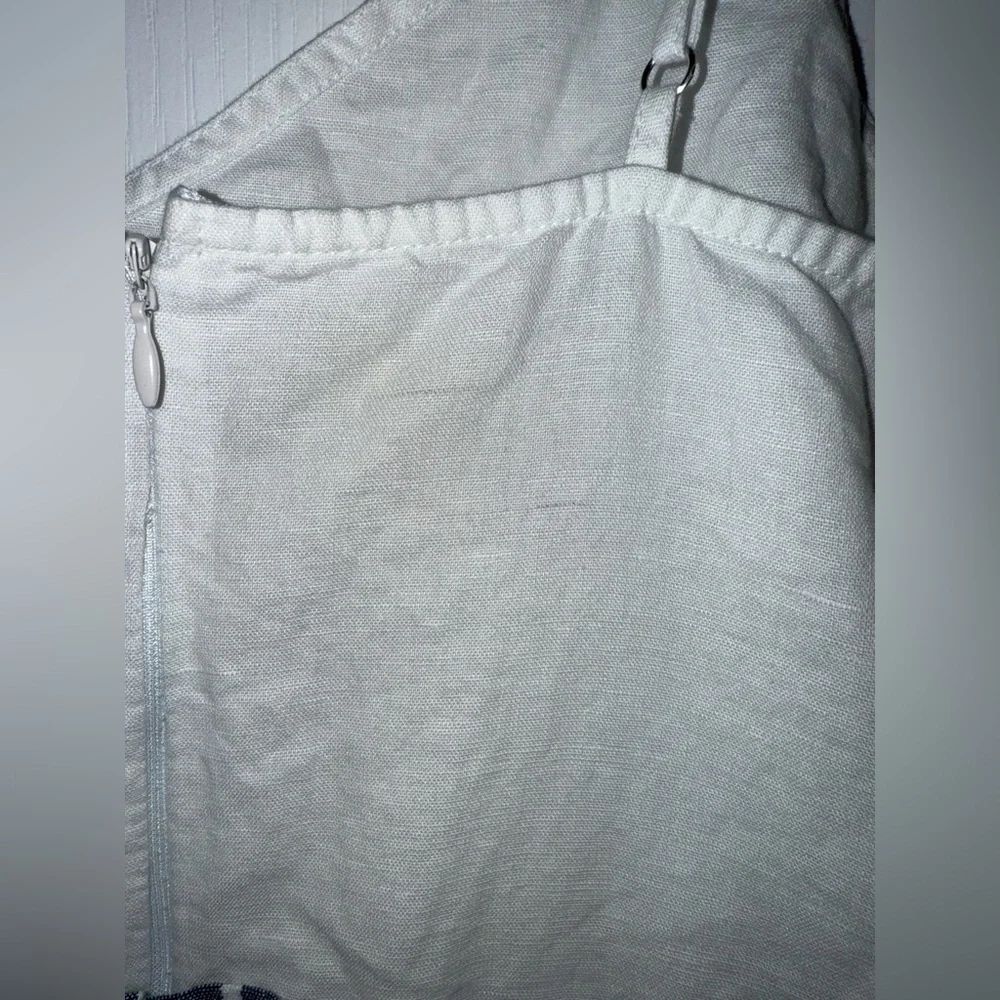 Lydelle Navy & White Striped Jumpsuit Size M